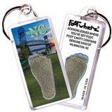 Wilmington, NC FootWhere® Souvenir Keychain. Made in USA-FootWhere® Souvenirs