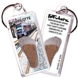 Charlotte FootWhere® Souvenir Keychains. 6 Piece Set. Made in USA-FootWhere® Souvenirs