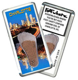 Charlotte FootWhere® Souvenir Magnet. Made in USA-FootWhere® Souvenirs