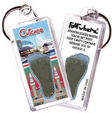 Chicago FootWhere® Souvenir Keychain. Made in USA-FootWhere® Souvenirs