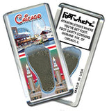 Chicago FootWhere® Souvenir Fridge Magnets. 6 Piece Set. Made in USA-FootWhere® Souvenirs