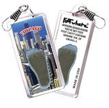 Chicago FootWhere® Souvenir Zipper-Pulls. 6 Piece Set. Made in USA-FootWhere® Souvenirs