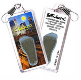 Chicago FootWhere® Souvenir Zipper-Pull. Made in USA-FootWhere® Souvenirs