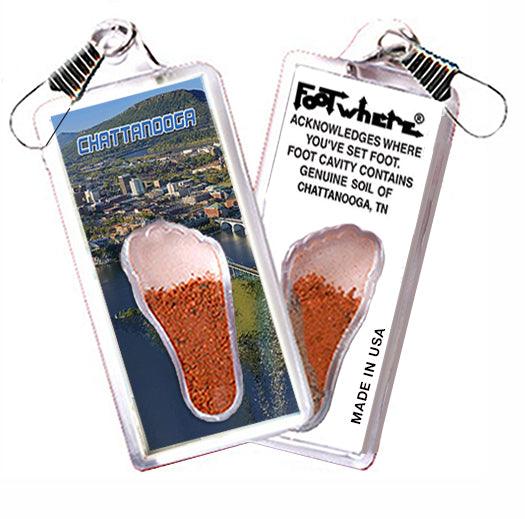 Chattanooga FootWhere® Souvenir Zipper-Pulls. 6 Piece Set. Made in USA-FootWhere® Souvenirs