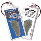 Catalina Island FootWhere® Souvenir Keychains. 6 Piece Set. Made in USA-FootWhere® Souvenirs