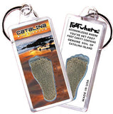 Catalina Island FootWhere® Souvenir Keychains. 6 Piece Set. Made in USA-FootWhere® Souvenirs
