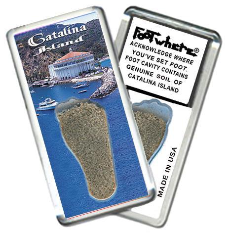 Catalina Island FootWhere® Souvenir Fridge Magnet. Made in USA-FootWhere® Souvenirs