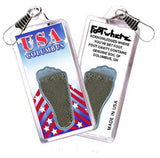 Columbus FootWhere® Souvenir Zipper-Pulls. 6 Piece Set. Made in USA-FootWhere® Souvenirs