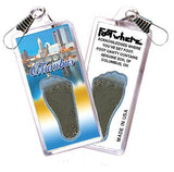 Columbus FootWhere® Souvenir Zipper-Pulls. 6 Piece Set. Made in USA-FootWhere® Souvenirs