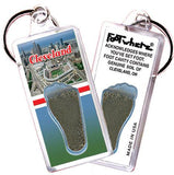 Cleveland FootWhere® Souvenir Keychains. 6 Piece Set. Made in USA-FootWhere® Souvenirs