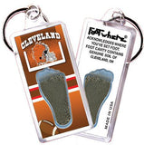Cleveland FootWhere® Souvenir Keychain. Made in USA-FootWhere® Souvenirs