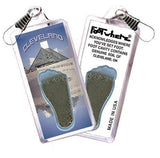 Cleveland FootWhere® Souvenir Zipper-Pull. Made in USA-FootWhere® Souvenirs
