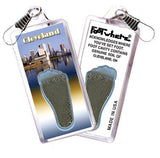 Cleveland FootWhere® Souvenir Zipper-Pulls. 6 Piece Set. Made in USA-FootWhere® Souvenirs