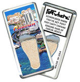 Cancun FootWhere® Souvenir Fridge Magnets. 6 Piece Set. Made in USA-FootWhere® Souvenirs