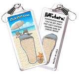 Cancun FootWhere® Souvenir Zipper-Pull. Made in USA-FootWhere® Souvenirs
