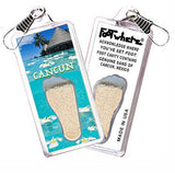 Cancun FootWhere® Souvenir Zipper-Pull. Made in USA-FootWhere® Souvenirs