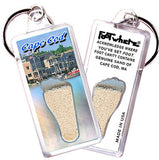 Cape Cod FootWhere® Souvenir Keychains. 6 Piece Set. Made in USA-FootWhere® Souvenirs