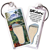 Costa Rica FootWhere® Souvenir Keychain. Made in USA-FootWhere® Souvenirs