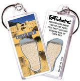 Costa Rica FootWhere® Souvenir Keychain. Made in USA-FootWhere® Souvenirs