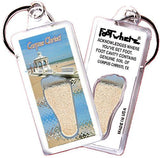 Corpus Christi FootWhere® Souvenir Keychains. 6 Piece Set. Made in USA-FootWhere® Souvenirs