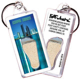 Corpus Christi FootWhere® Souvenir Keychains. 6 Piece Set. Made in USA-FootWhere® Souvenirs