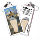 Corpus Christi FootWhere® Souvenir Zipper-Pulls. 6 Piece Set. Made in USA-FootWhere® Souvenirs