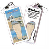 Corpus Christi FootWhere® Souvenir Zipper-Pull. Made in USA-FootWhere® Souvenirs