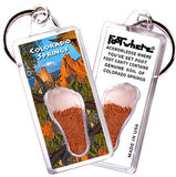 Colorado Springs FootWhere® Souvenir Keychains. 6 Piece Set. Made in USA-FootWhere® Souvenirs