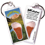 Colorado Springs FootWhere® Souvenir Keychain. Made in USA-FootWhere® Souvenirs