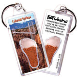 Colorado Springs FootWhere® Souvenir Keychains. 6 Piece Set. Made in USA-FootWhere® Souvenirs