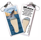 Cabo San Lucas FootWhere® Souvenir Zipper-Pulls. 6 Piece Set. Made in USA