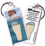 Clearwater FootWhere® Souvenir Key Chain. Made in USA-FootWhere® Souvenirs