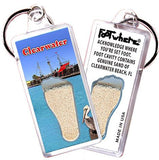 Clearwater FootWhere® Souvenir Keychains. 6 Piece Set. Made in USA-FootWhere® Souvenirs