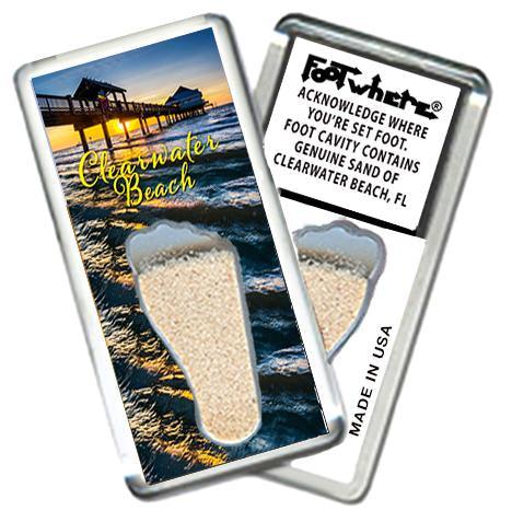 Clearwater FootWhere® Souvenir Fridge Magnet. Made in USA-FootWhere® Souvenirs