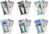 Clearwater FootWhere® Souvenir Fridge Magnets. 6 Piece Set. Made in USA-FootWhere® Souvenirs