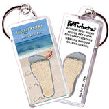 Cayman Islands FootWhere® Souvenir Keychains. 6 Piece Set. Made in USA-FootWhere® Souvenirs