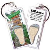 Cayman Islands FootWhere® Souvenir Key Chain. Made in USA-FootWhere® Souvenirs