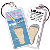 Cayman Islands FootWhere® Souvenir Key Chain. Made in USA-FootWhere® Souvenirs