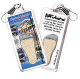Cayman Islands FootWhere® Souvenir Zipper-Pulls. 6 Piece Set. Made in USA-FootWhere® Souvenirs