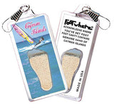 Cayman Islands FootWhere® Souvenir Zipper-Pulls. 6 Piece Set. Made in USA-FootWhere® Souvenirs