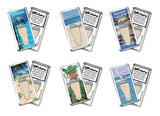 Cayman Islands FootWhere® Souvenir Fridge Magnets. 6 Piece Set. Made in USA-FootWhere® Souvenirs
