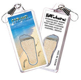 Cozumel FootWhere® Souvenir Zipper-Pull. Made in USA-FootWhere® Souvenirs