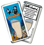 Cozumel FootWhere® Souvenir Fridge Magnets. 6 Piece Set. Made in USA-FootWhere® Souvenirs