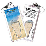 Cozumel FootWhere® Souvenir Zipper-Pulls 6 Piece Set. Made in USA-FootWhere® Souvenirs