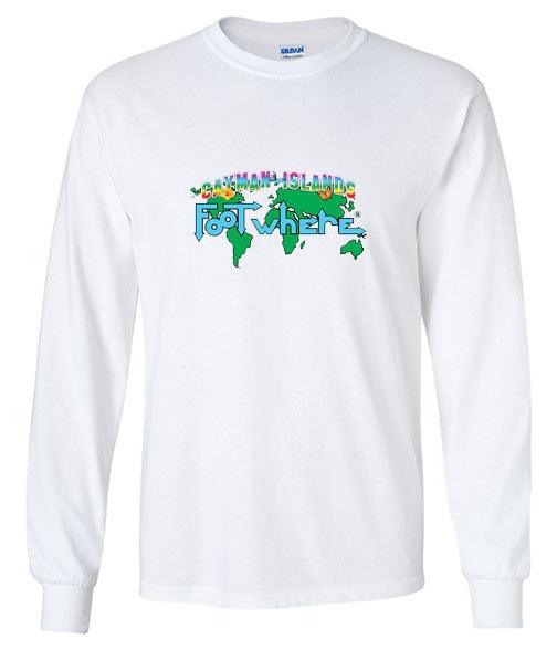 Cayman Islands Long Sleeve FootWhere® Souvenir T-Shirt - FootWhere® Souvenir Shop