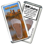 Des Moines FootWhere® Souvenir Fridge Magnet. Made in USA-FootWhere® Souvenirs
