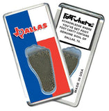 Dallas FootWhere® Souvenir Fridge Magnets. 6 Piece Set. Made in USA-FootWhere® Souvenirs