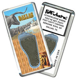 Dallas FootWhere® Souvenir Fridge Magnet. Made in USA-FootWhere® Souvenirs