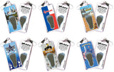 Dallas FootWhere® Souvenir Fridge Zipper-Pulls. 6 Piece Set. Made in USA-FootWhere® Souvenirs