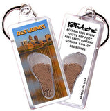 Des Moines FootWhere® Souvenir Keychains. 6 Piece Set. Made in USA-FootWhere® Souvenirs
